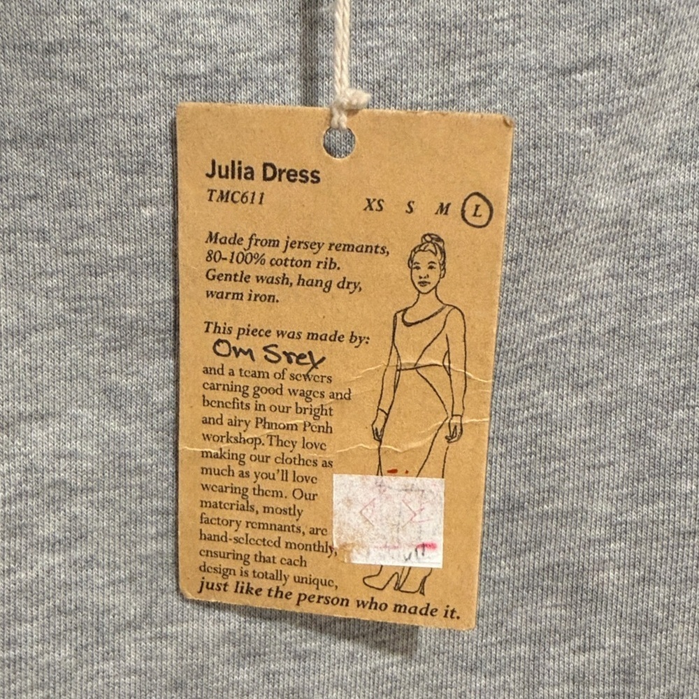 NWT Tonle black and gray color block Julia dress in size L - Picture 3 of 4